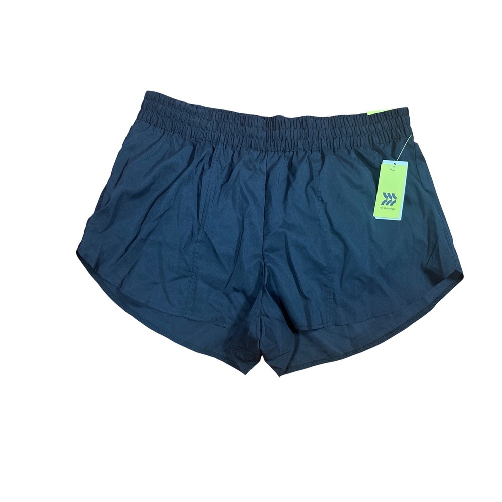 All in Motion Women XXL Mid Rise Run Shorts Black Moisture Wicking 214 10 4427